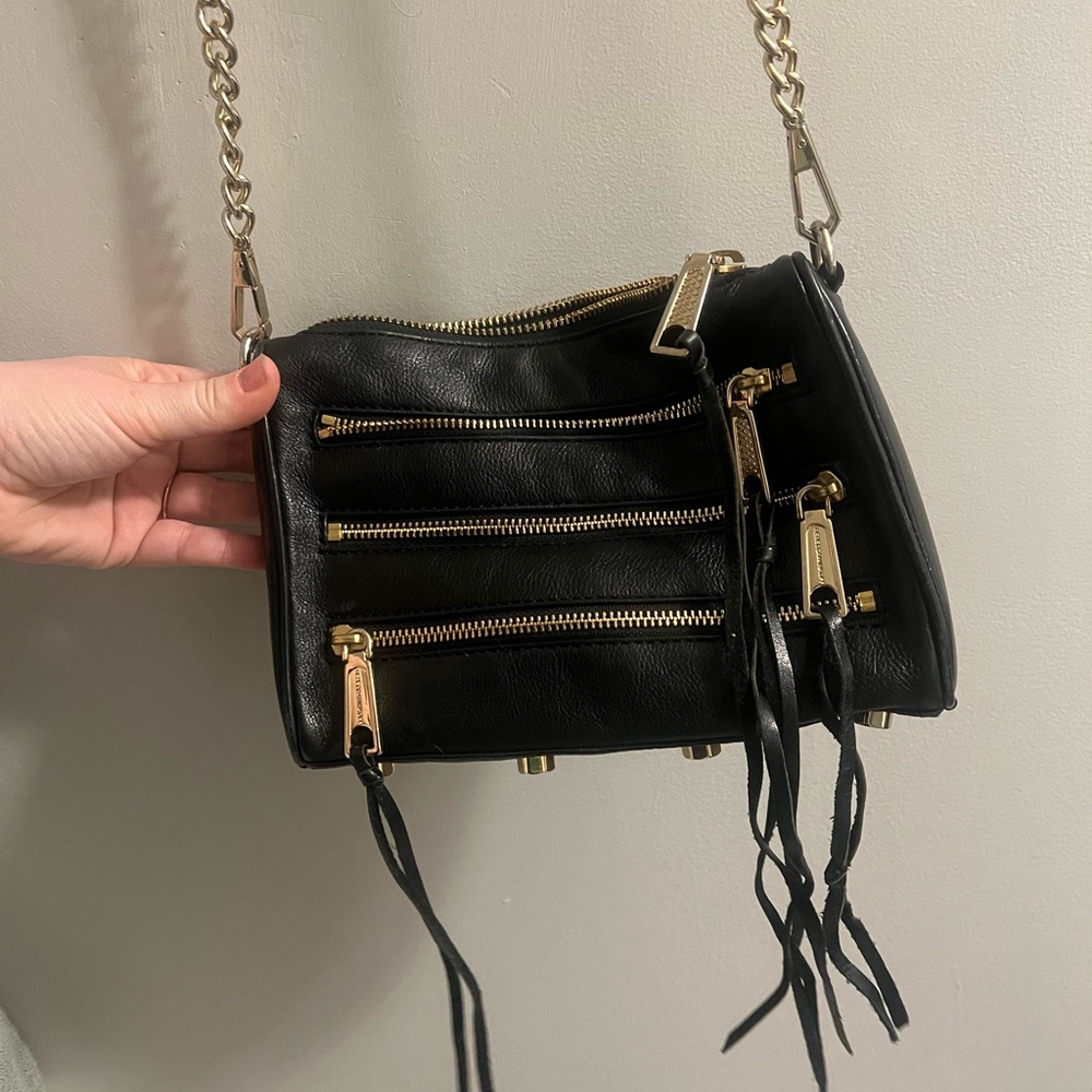 Rebecca Minkoff Black Leather Crossbody Bag